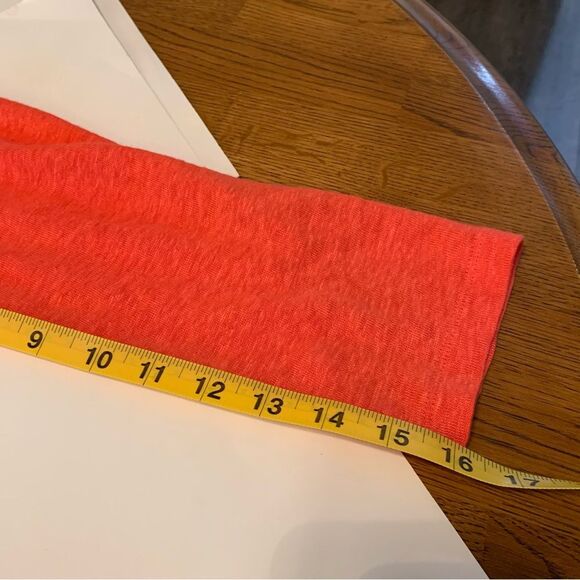 J. JILL LOVE LINEN 100% WOMEN OPEN FRONT KNIT CARDIGAN ORANGE MP. - Picture 11 of 13